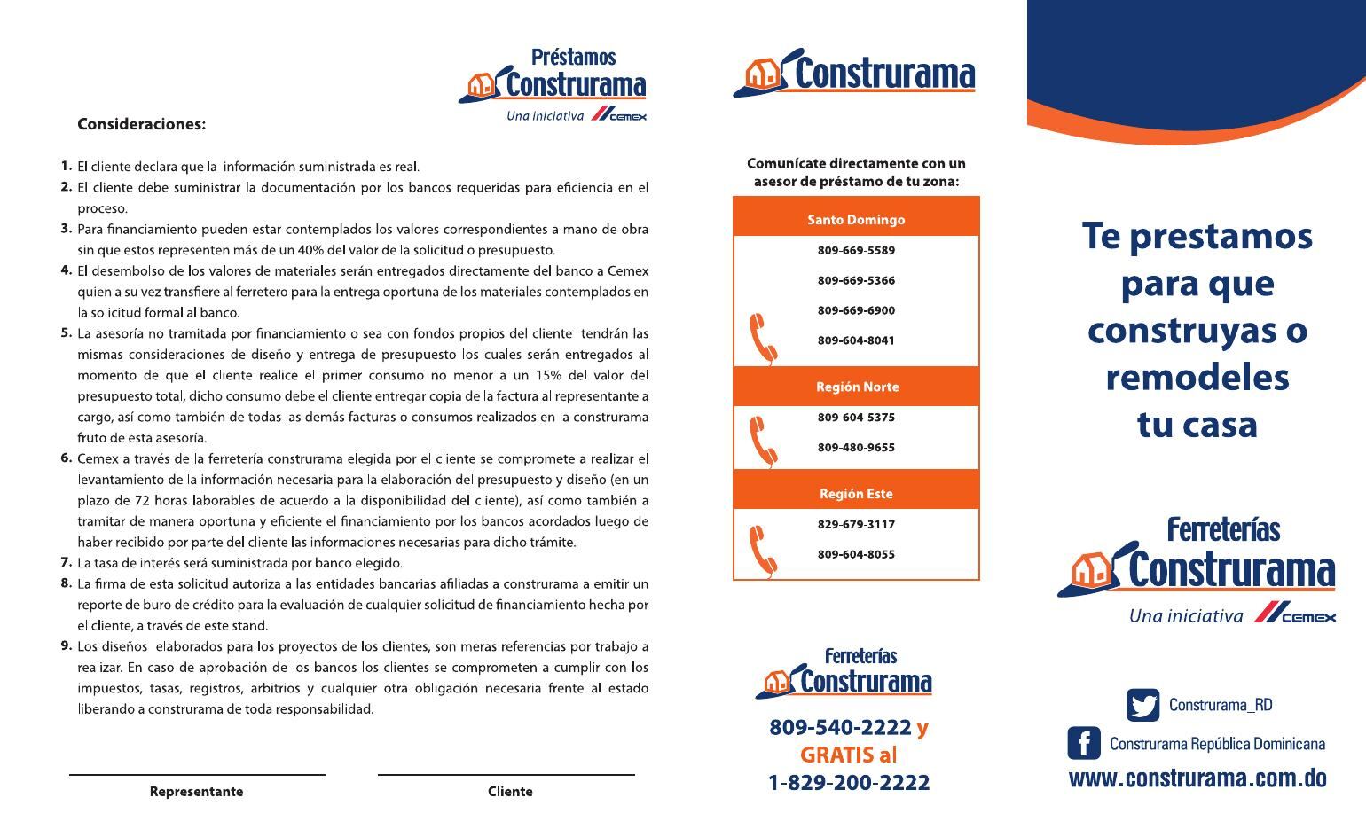 Brochure Préstamos Construrama